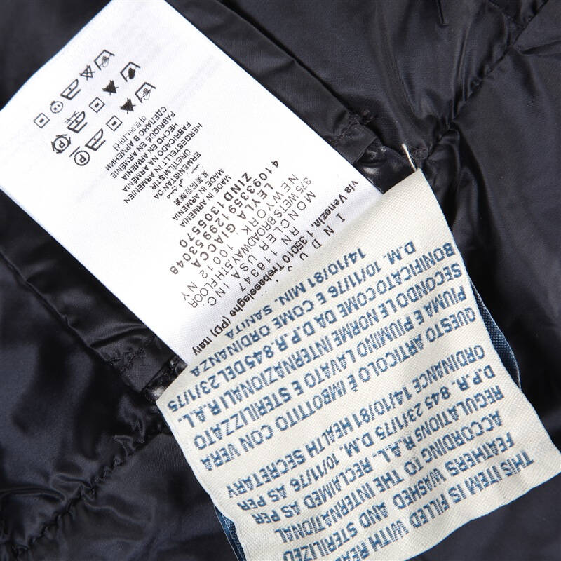 moncler 蒙口 女士深蓝色聚酰胺纤维薄款羽绒服 3591299 53048 742 hz