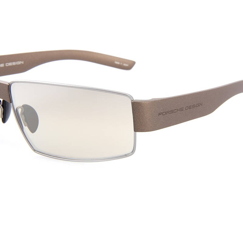 porsche 保时捷 男款枪色镜框浅咖色镀膜镜片眼镜太阳镜 p 8529 d 64