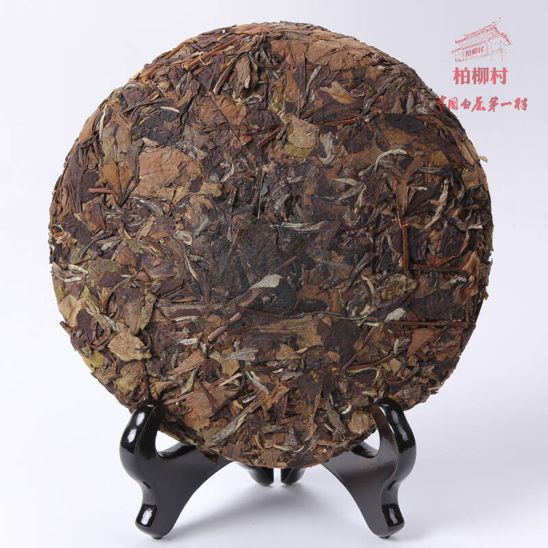 柏柳村 福鼎白茶 2011粗茶婆老白茶餅 老壽眉貢眉 盒裝四年陳茶 350g