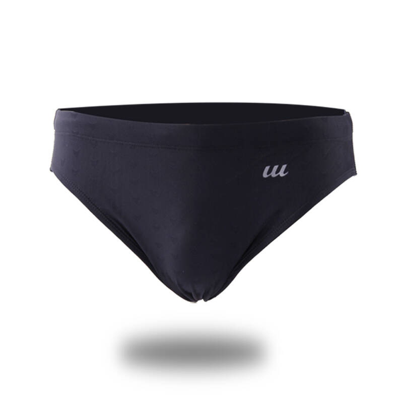 佑游 游泳裤防水速快干 男士三角泳裤衣 温泉鲨鱼皮比赛 黑色 l