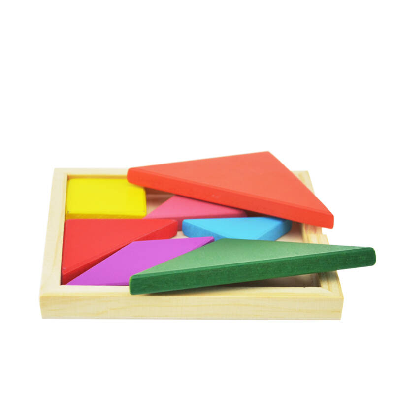 幼儿宝宝七巧板 儿童智力智能玩具拼图拼板 益智早教 配图纸 加厚7块