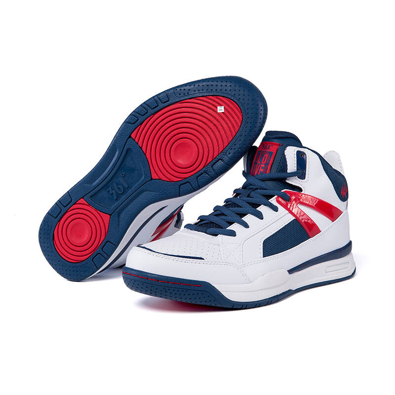 361度秋款全明星大前锋明星款专业男子运动复古篮球鞋 n 白/深蓝 42