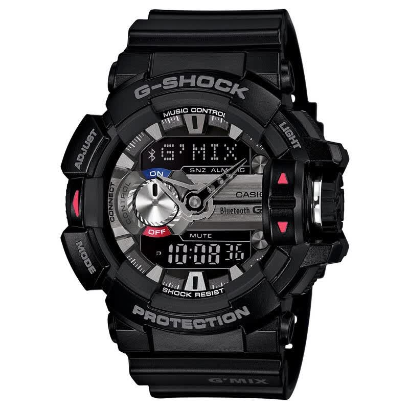卡西欧(casio)手表 g-shock系列大表盘蓝牙旋转表冠石英电子男表gba