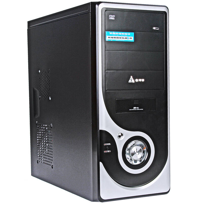 金河田(golden field)电脑机箱 飓风8208b 银黑色(含额定250w电源)