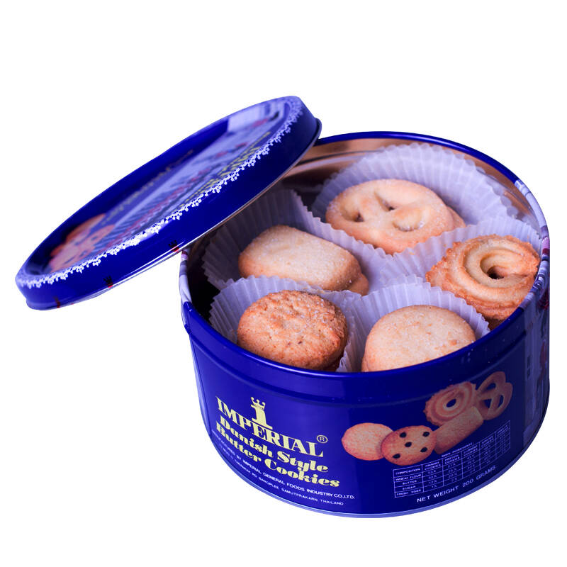 进口帝皇牌 丹麦牛油曲奇饼干( 蓝高罐)200g