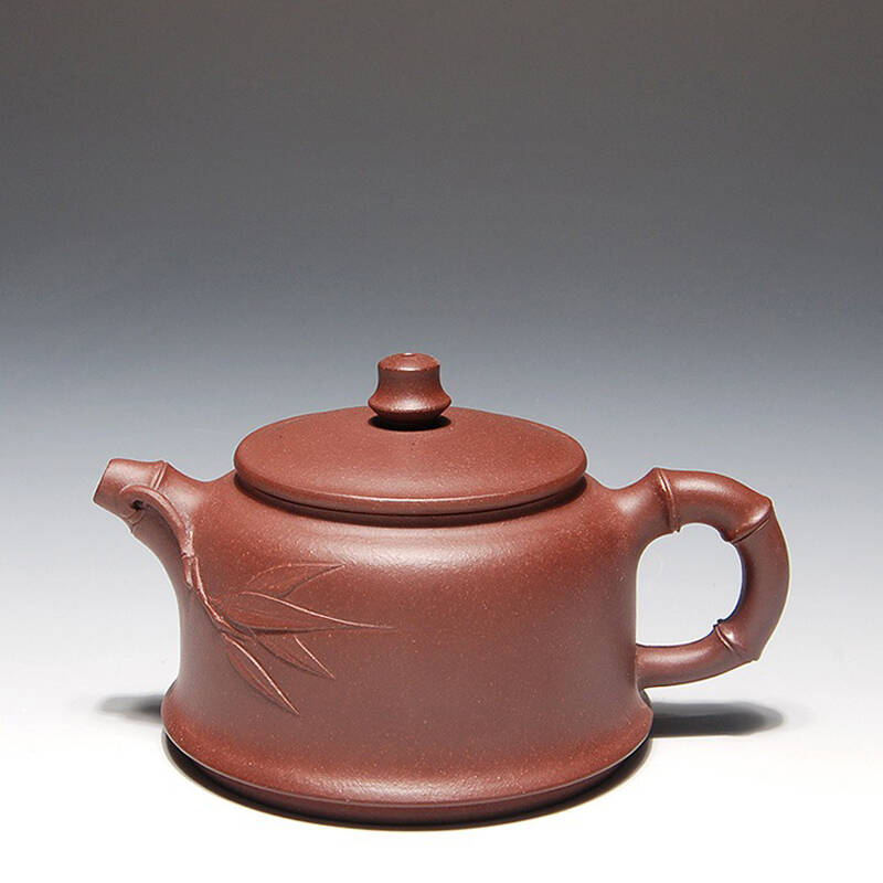 砂润陶艺 宜兴紫砂壶 国家级沈海峰 竹韵壶 原矿底槽清 茶具茶壶 195
