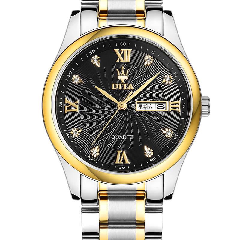 迪塔(dita)手表男超薄商务精钢防水指针石英表男士腕表时尚罗马刻度男