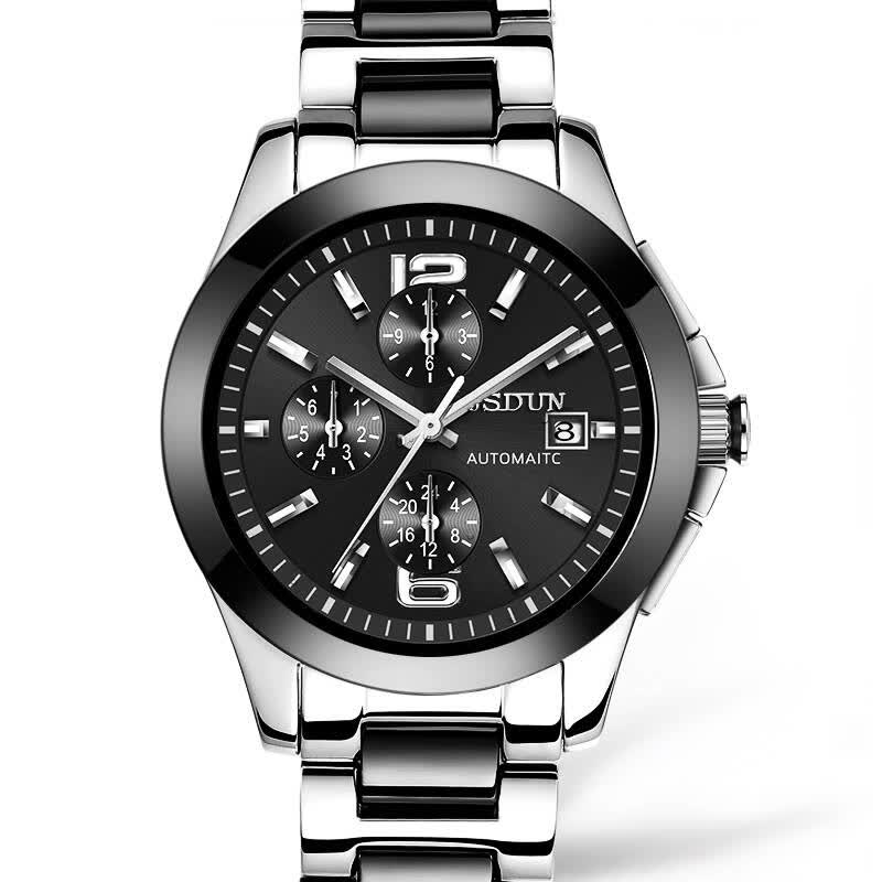 金仕盾(jsdun)货到付款 正品手表 男士表全自动机械表 陶瓷表 商务