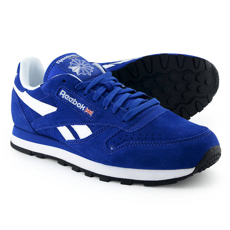 reebok 锐步 男子 cl leather 复古跑步鞋 m46009 蓝色/白色/黑色 41