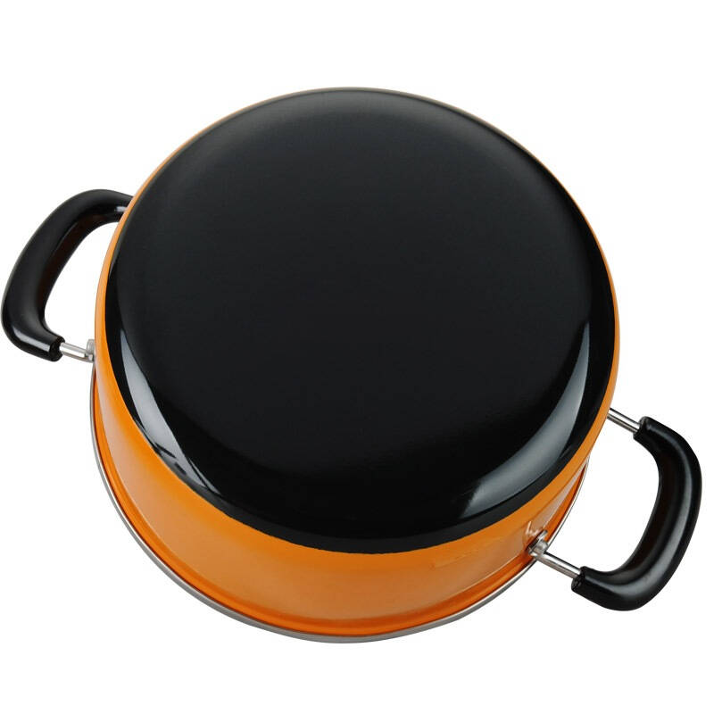 爱仕达搪瓷二件套锅套装锅具tz02ct 不粘锅套装炒锅套装少油烟搪瓷锅 