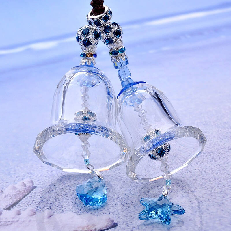 莫华洛德 汽车挂件车内挂饰 高档水晶风铃挂坠海星 自营