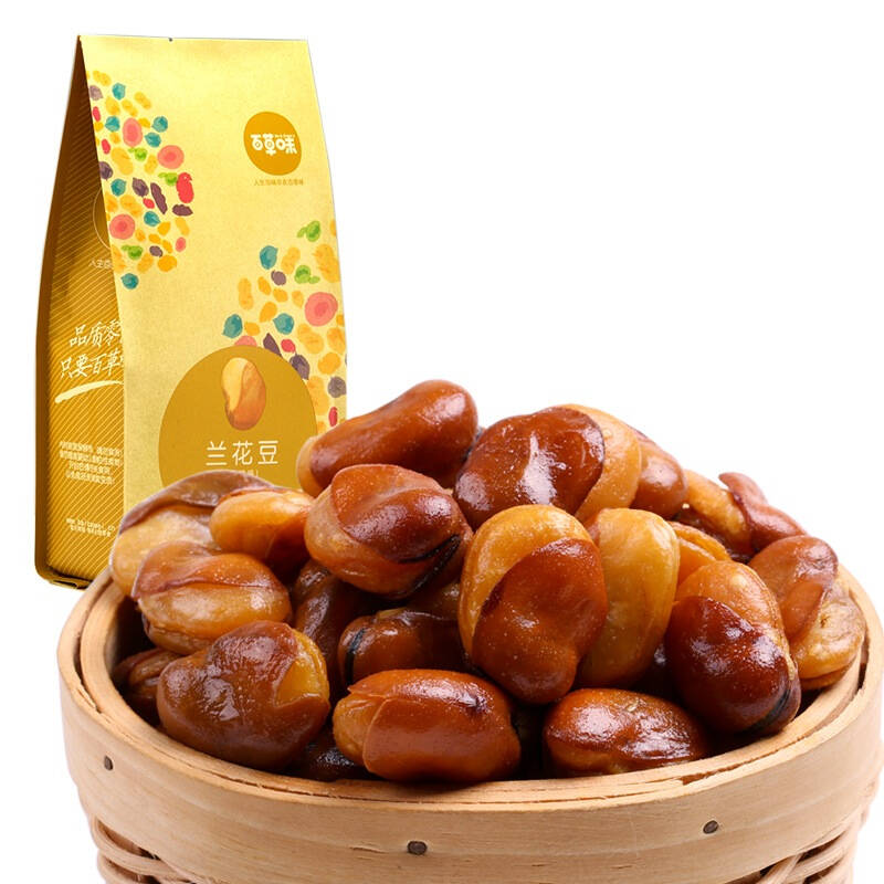 百草味 坚果炒货 盐焗味兰花豆蚕豆210g/袋 自营
