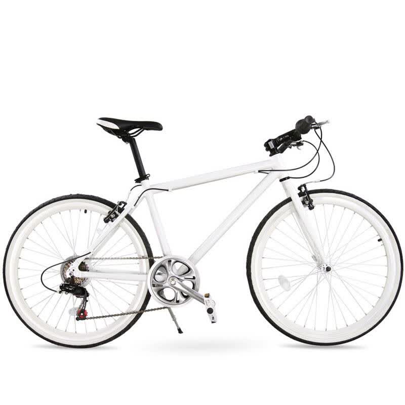 蓝克雷斯 公路自行车 26寸超轻铝合金shimano7速城市变速公路车 珍珠