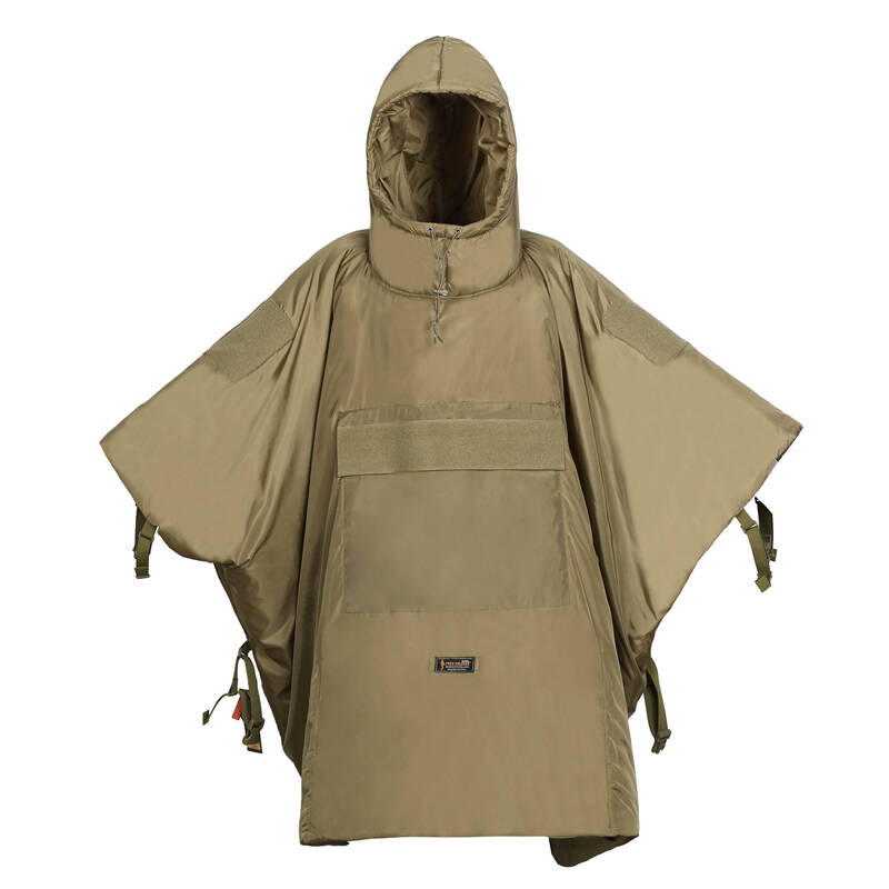 自由兵 户外危机战地棉斗篷 行军御寒军大衣 多用途睡袋极寒棉服外套