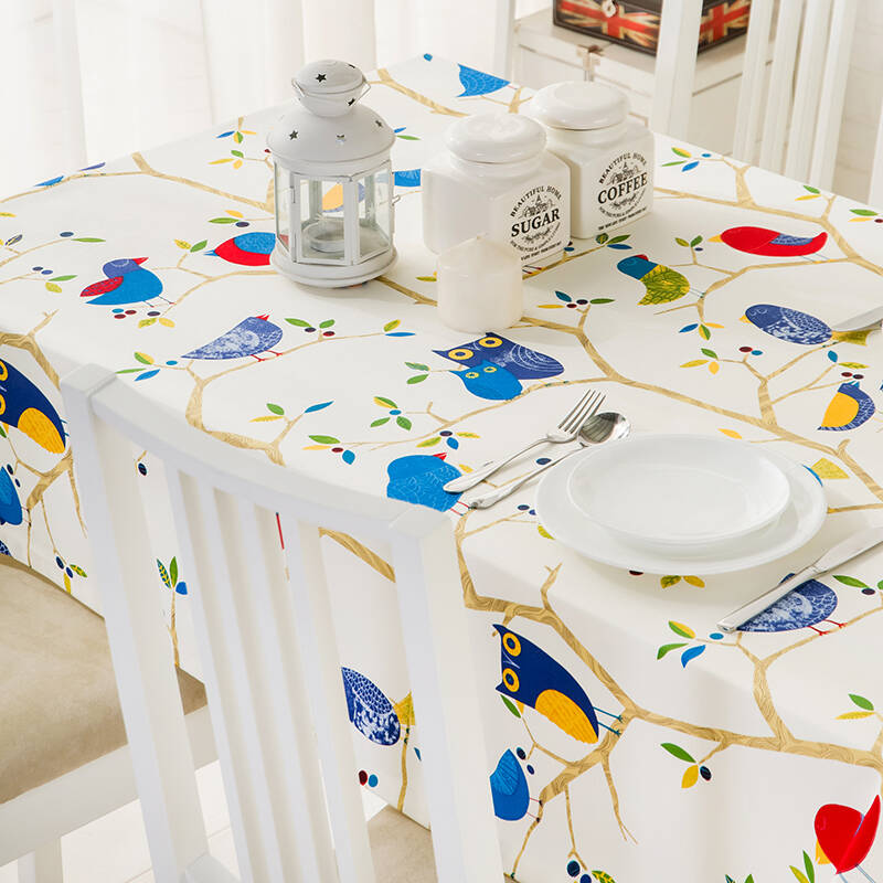 喜欢屋纯棉田园儿童布艺桌布台布餐桌布 布谷鸟 140cm*200cm
