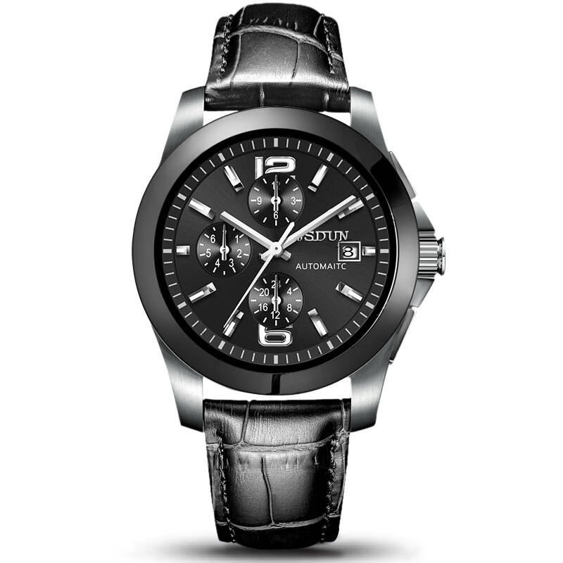 金仕盾(jsdun)货到付款 正品手表 男士表全自动机械表 陶瓷表 商务