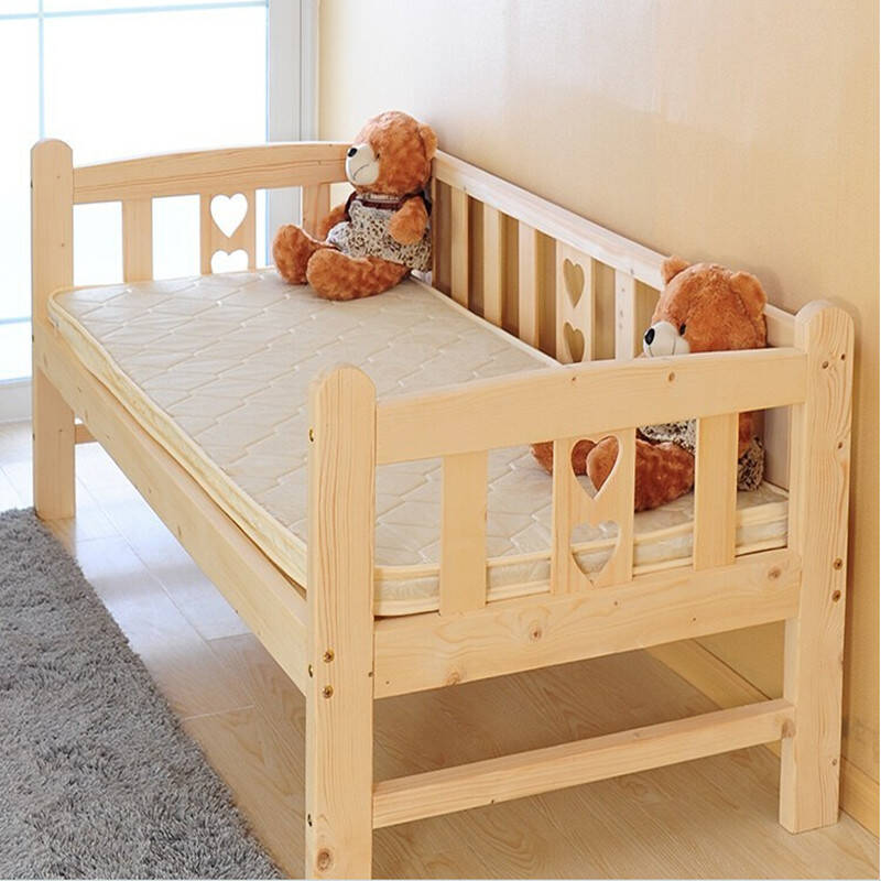 行运 实木儿童床 松木婴儿床 幼儿床 男孩女孩单人床 带护栏可定做