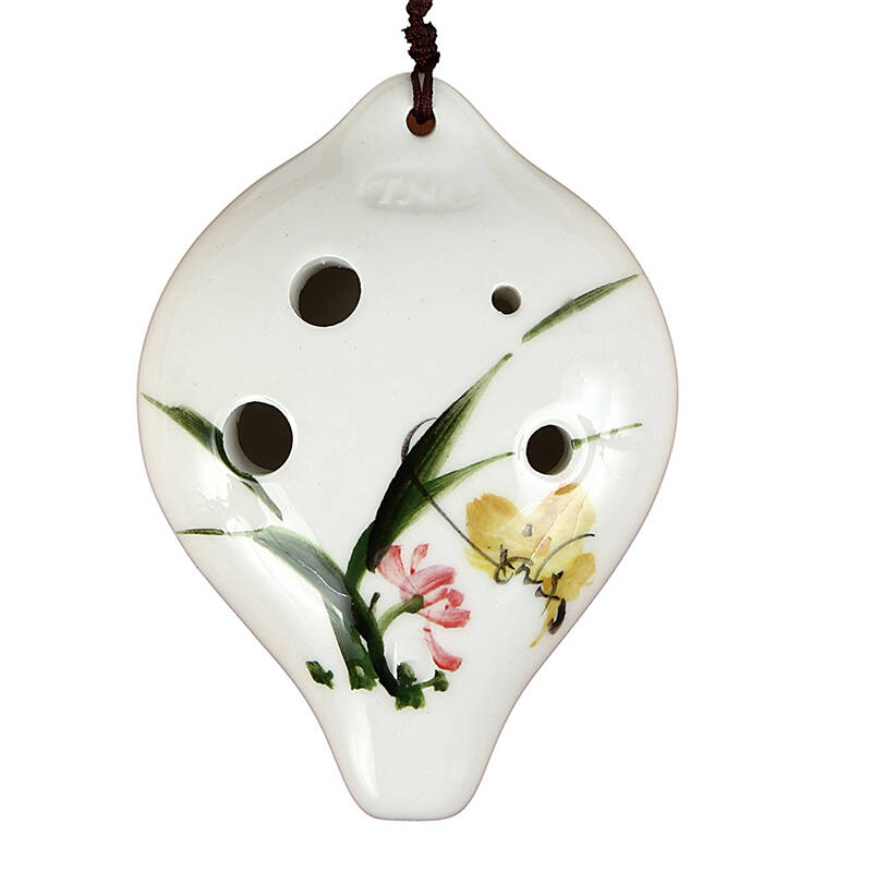 tng 心型彩绘陶笛 六孔高音f调(6sf) 兰花