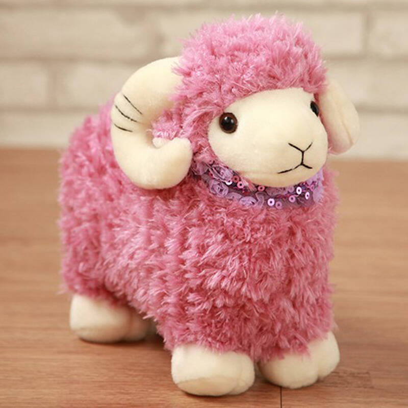 正品小绵羊公仔羊羊毛绒布艺玩具可爱宝贝布娃娃生日礼物礼品 粉红色