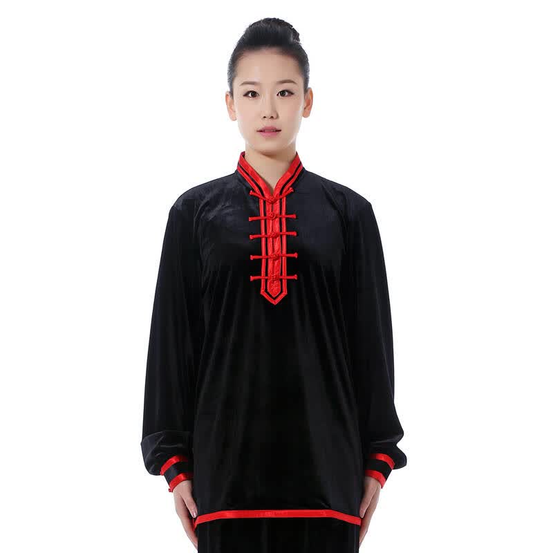 武极堂南韩绒太极服练功服 太极服金丝绒冬季太极拳服装 女木兰款