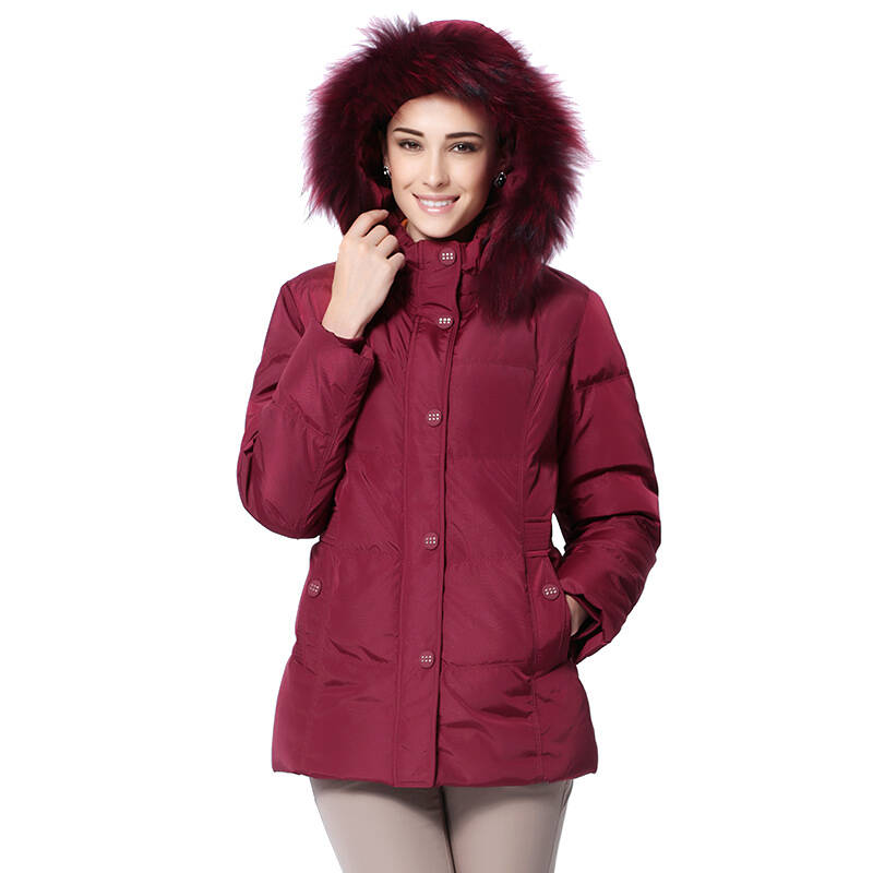 加厚毛领妈妈款 281#幽红色 170/92a