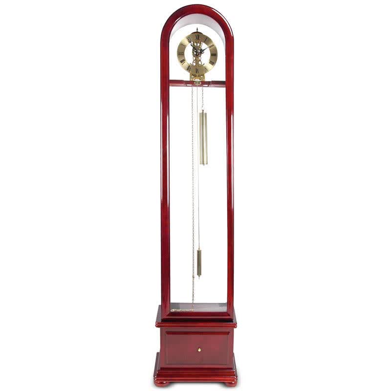 汉时(hense) 实木落地钟 立钟 高档椴木重锤拉链发条机芯机械座钟hg