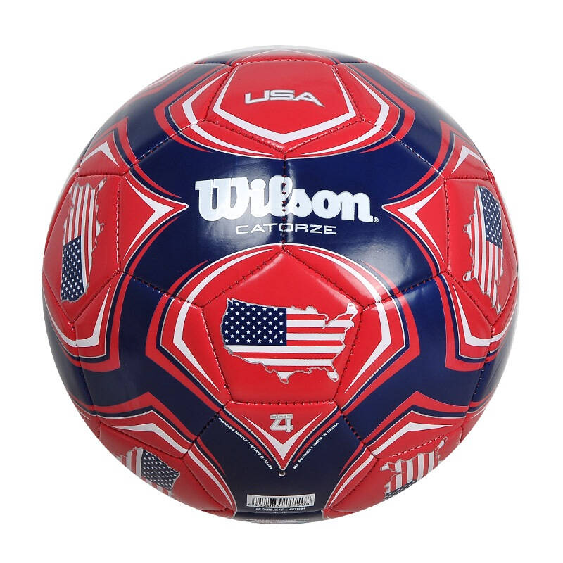 威尔胜(wilson)ws212m4 炫彩车缝usa4号-红蓝 5人场专用足球 自营
