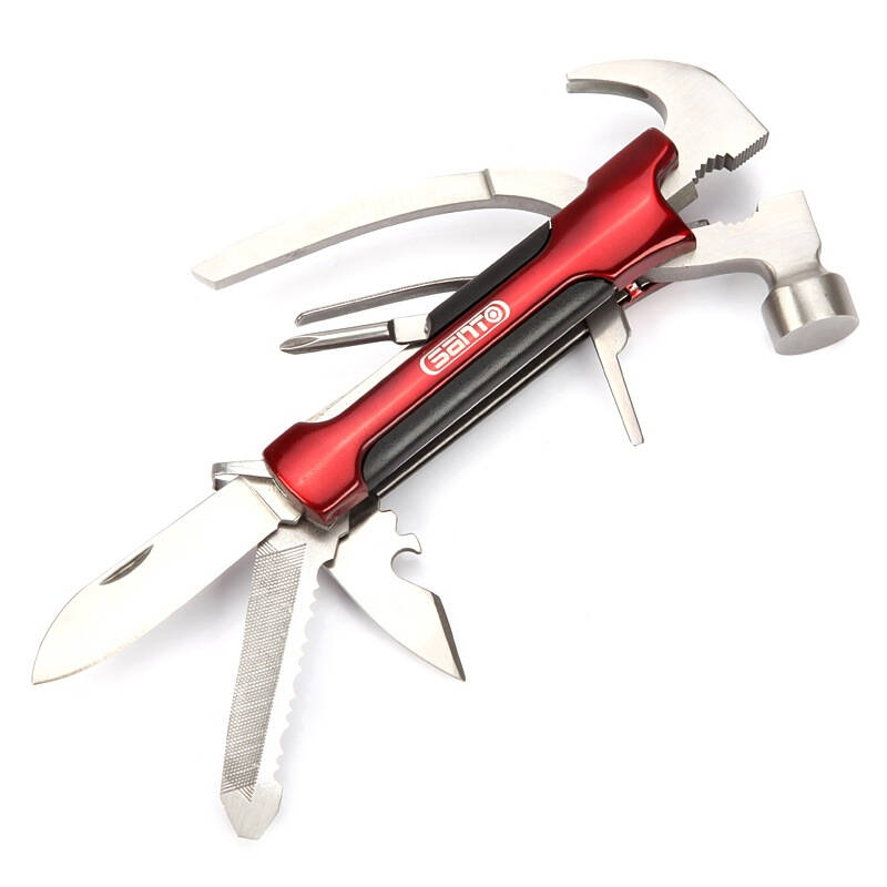 赛拓(santo)1272 多功能锤10合1 高级不锈钢 户外折叠工具锤
