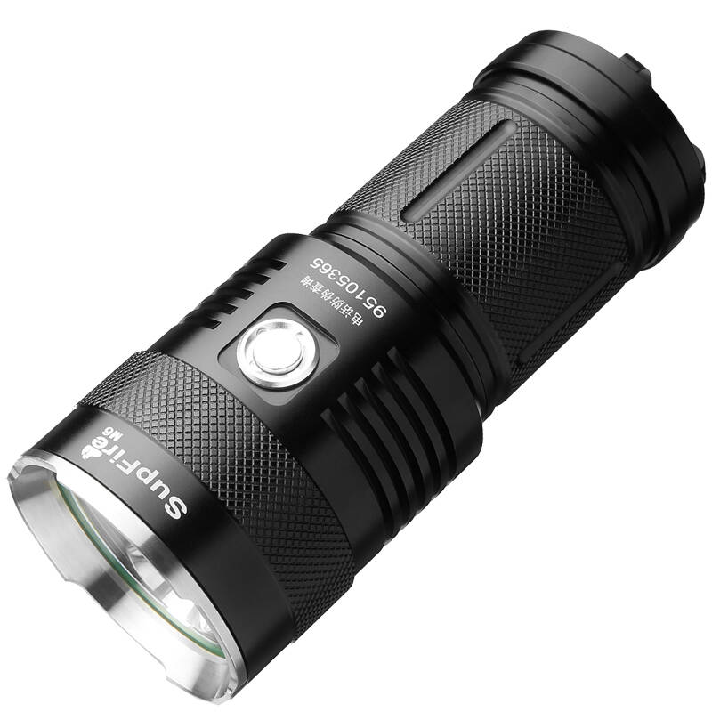 supfire 神火m6豪华3核t6强光手电筒升级版打功率远射手电套装四电池