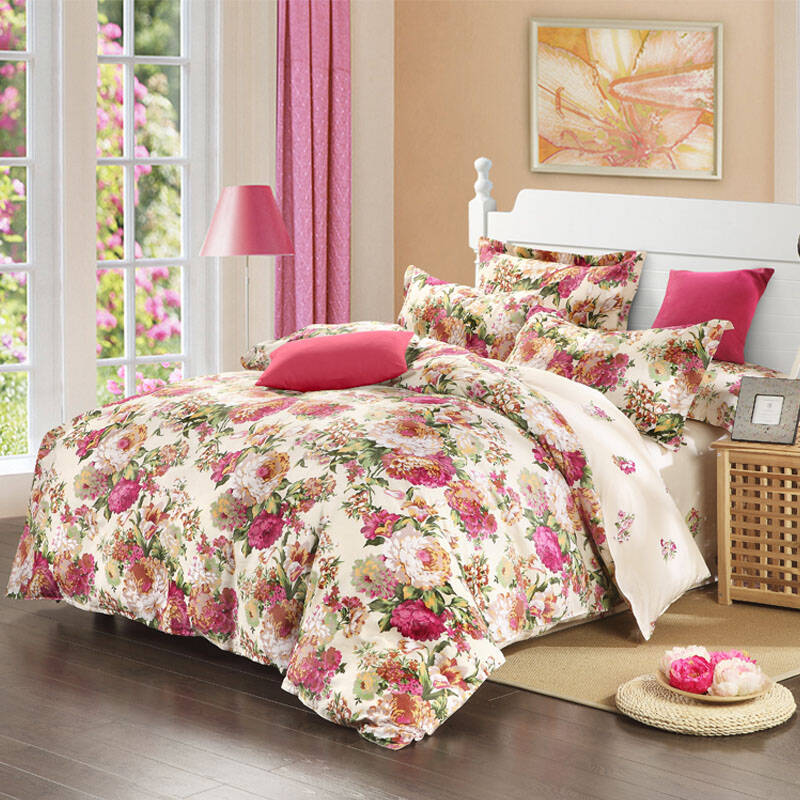 安琪尔家纺重磅推出包邮温馨系列印花四件套限时特价抢购唯美系列