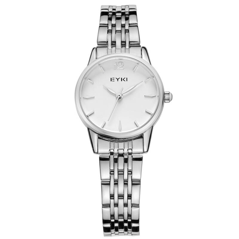 艾奇(eyki)e时代系列石英女表 时尚时装女士手表防水钢带情侣对表时装
