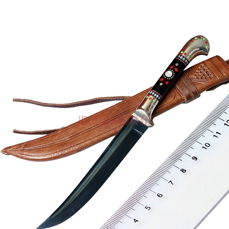 克娄嘟玛 新疆英吉沙小刀 新疆刀 新疆手工艺品 黑钢直刀 经典款 xd40