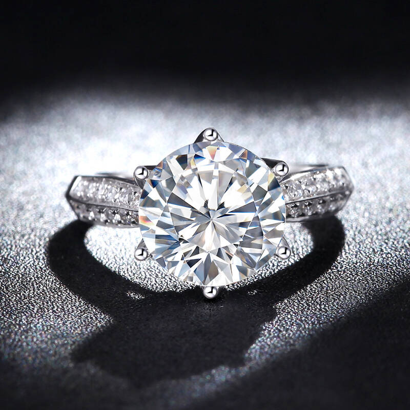 18k金求订结婚钻石戒指/婚戒子裸钻/pt950铂金女士款珠宝钻戒 白18k金