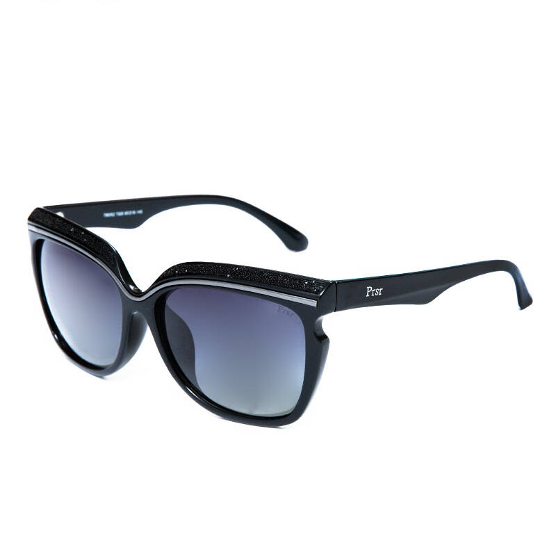 prsr 帕莎 女款 黑色镜框灰色渐变偏光镜片太阳镜 t60052-t020