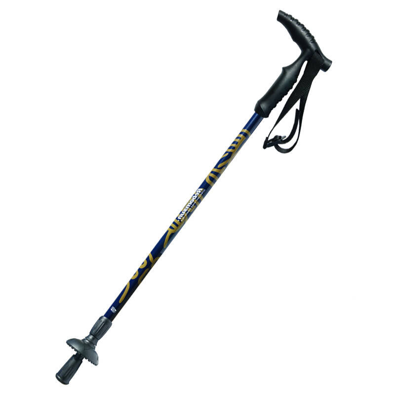 鲁滨逊两节碳纤维登山杖 户外手杖t型柄老人杖 t型杖-流金深蓝