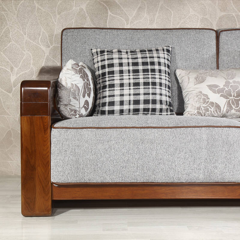 青岛一木家具 现代简约中式 楸木沙发 木制多功能自由 客厅实木沙发