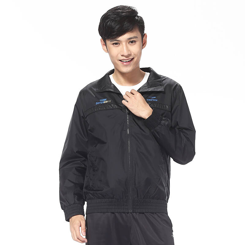 德尔惠deerway 男士梭织长套上装运动服装男装上衣 71310936 纯正黑