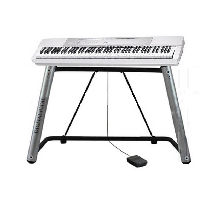 casio卡西欧px150数码88键重锤电钢琴 白主机 单踏板 u架 双人琴凳