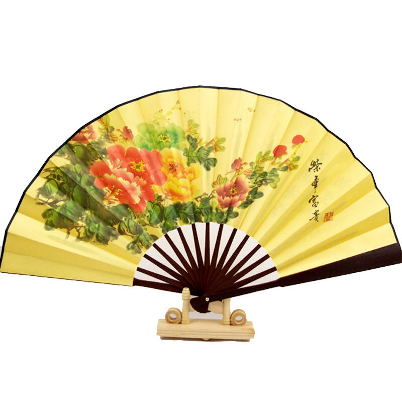 瀚宇东方 绢布折扇 一尺长扇 中国特色礼品扇子 出