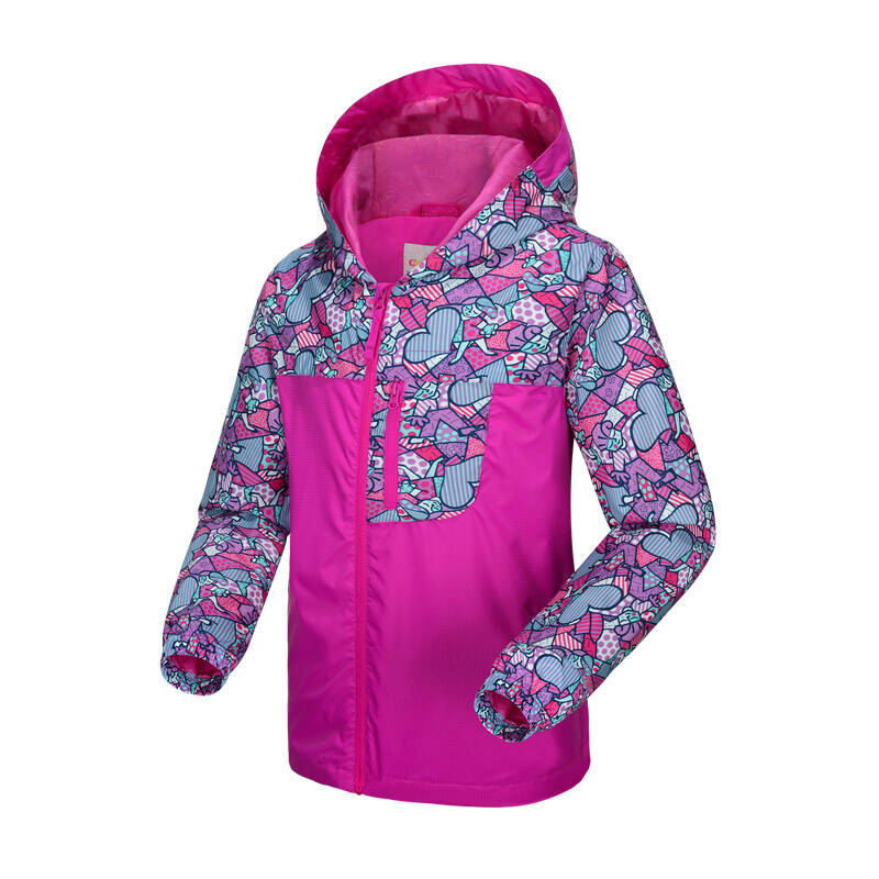 camkids小骆驼 秋季女童风衣外套 儿童户外童装 510502 上衣 紫红 120