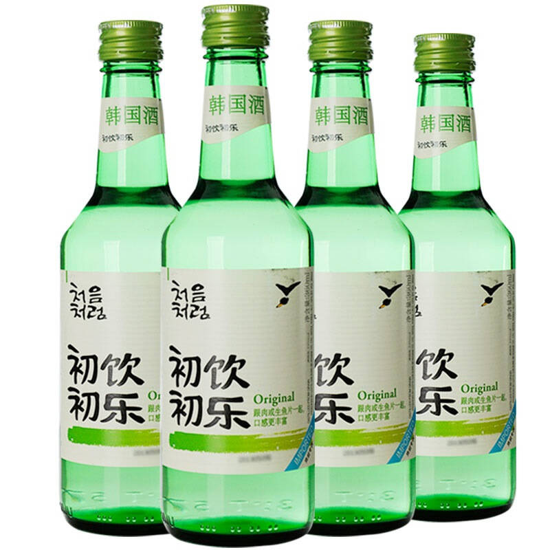 乐天(lotte)19度初饮初乐烧酒 360ml*4瓶 京东自营