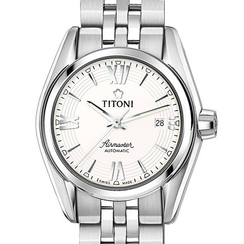 梅花(titoni)空中霸王系列自动机械手表女表 23909 s-342 女士手表