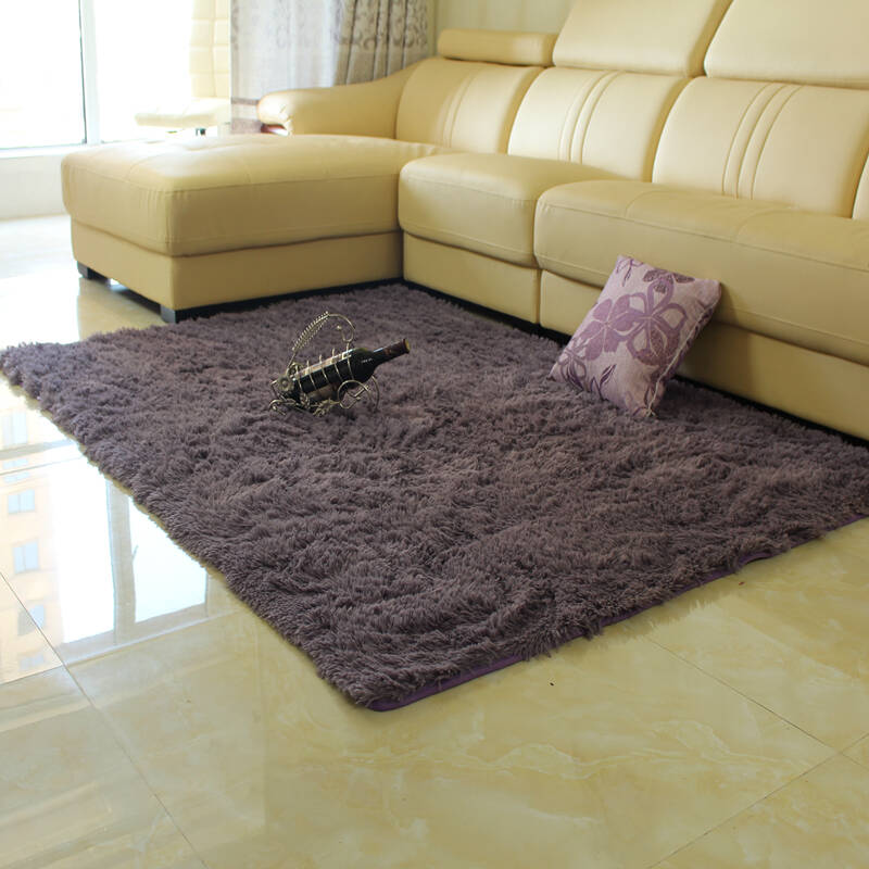 百艺顺 金丝绒地毯 可水洗气派丝毛客厅卧室茶几大地毯地垫 可定制 紫