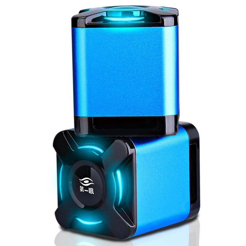 第一眼 hp-x8 重低音多媒体音箱金属带灯usb2.0音响 宝石蓝 自营