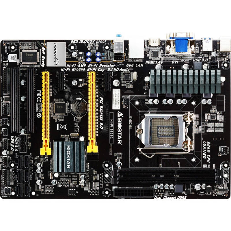 映泰(biostar) hi-fi b85s2 主板(intel b85/ lga 1150) 自营