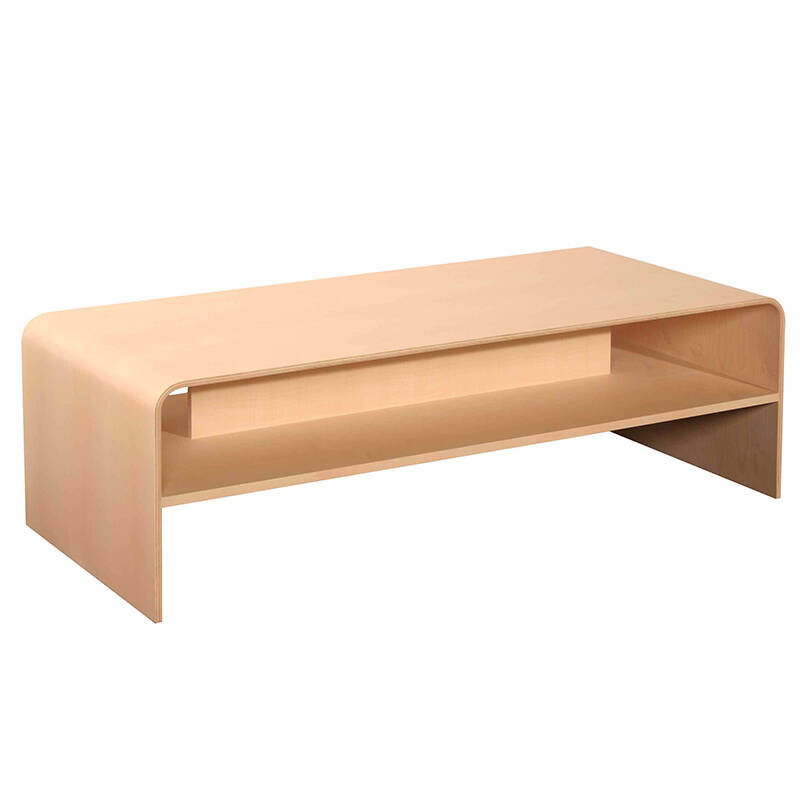 曲美家具 简约茶几 弯曲木设计 2005tt6-3 1-白橡色