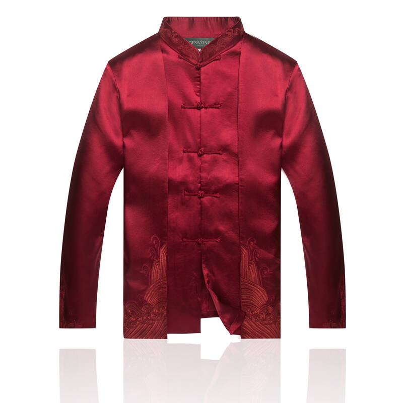 7712唐装 秋冬季新款中国风男apec中式服装男装外套中华立领汉服 酒