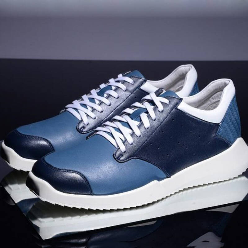 bezos贝左斯 新款运动户外鞋英伦男鞋高档头层牛皮经典拼色低帮鞋