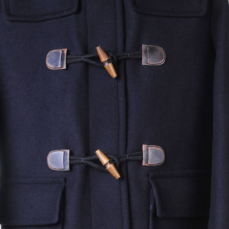 prada 普拉达男士蓝色中长款连帽休闲呢子大衣 秋冬新款呢子外套