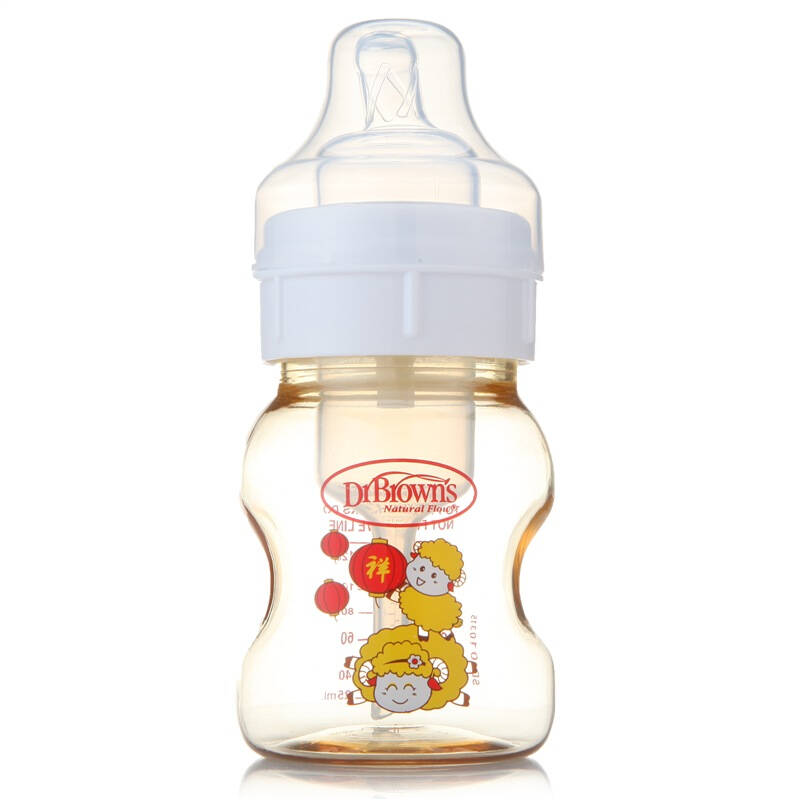 布朗博士(drbrowns)防胀气pes宽口奶瓶4安士/120ml(羊年纪念版) 自营